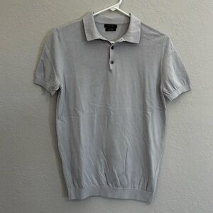 Massimo Dutti Light Gray Polo Shirt
